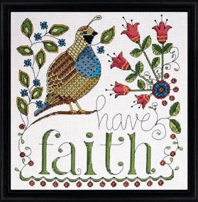 img 1 attached to 🧵 Tobin DW2791 14 Ct Heartfelt Have Faith Counted Cross Stitch Kit, 10x10-Inch