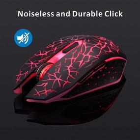 img 2 attached to TENMOS K6 Rechargeable Wireless Gaming Mouse – Silent LED Optical Computer Mice with USB Receiver, 6 Buttons, 3 Adjustable DPI Levels, and Auto Sleep Feature – Compatible with Laptop, PC, Notebook (Red Light)