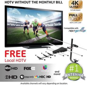 img 3 attached to 📺 GE Outdoor TV Antenna 33685, Long Range Yagi Style Design, Supports 4K 1080P VHF UHF, Weather Resistant, HD Digital OTA Antenna, J-Mount Included, Multiple TV Support