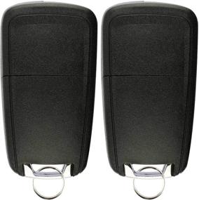 img 1 attached to Pack of 2 KeylessOption OHT01060512 Keyless Car 🔑 Remote Flip Ignition Key Fob Replacement with Uncut Blade