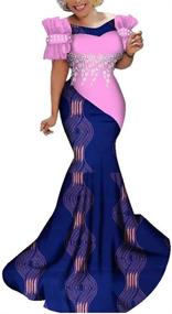 img 4 attached to Iooiooi Elegant Mermaid Decorated African Women's Clothing for Dresses