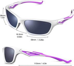 img 3 attached to TPEE Unbreakable Polarized Sports Glasses: Adjustable Strap Kids Sunglasses for Boys & Girls (Age 3-7)