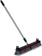 🧹 25-inch push broom brush with stiff bristles and adjustable telescopic handle – ideal for indoor and outdoor cleaning, decks, floors, sidewalks, driveways, yards, patios, tiles, walls and decks logo