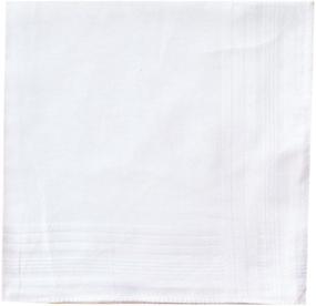 img 1 attached to 👔 Crisp and Convenient: Men's Pack of Cotton White Handkerchiefs
