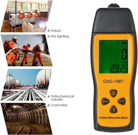 img 1 attached to 🔍 GXG-1987 AS8700A Handheld Carbon Monoxide Meter: High Accuracy 0-1000PPM CO Gas Detector with LCD Backlit Display - Yellow
