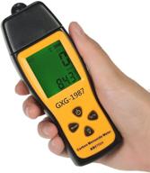🔍 gxg-1987 as8700a handheld carbon monoxide meter: high accuracy 0-1000ppm co gas detector with lcd backlit display - yellow logo