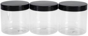 img 2 attached to 🍯 Lawei 12 Pack Clear Plastic Jars with Lids - 15 oz Slime Containers for Dry Goods, Nuts, and More - Plastic Mason Jars