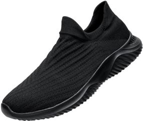 img 4 attached to Ultimate Comfort and Style: Mens Athletic Sock Sneaker Shoes for Loafers & Slip-Ons