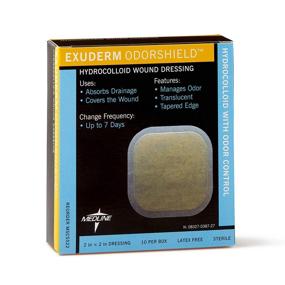 img 4 attached to 🩹 Medline Exuderm Odorshield Hydrocolloid Dressing, 2" x 2" (Pack of 10)