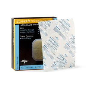 img 1 attached to 🩹 Medline Exuderm Odorshield Hydrocolloid Dressing, 2" x 2" (Pack of 10)