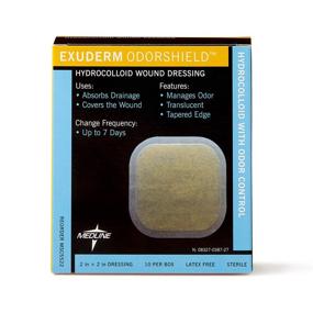 img 3 attached to 🩹 Medline Exuderm Odorshield Hydrocolloid Dressing, 2" x 2" (Pack of 10)