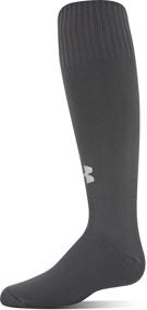img 2 attached to 🧦 Under Armour Soccer Over The Calf Socks, Graphite, Youth Size 13.5K-4Y - 1-pair