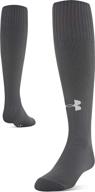 🧦 under armour soccer over the calf socks, graphite, youth size 13.5k-4y - 1-pair logo