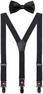 👔 ceajoo adjustable black groomsmen suspenders: men's accessories for ties, cummerbunds & pocket squares logo