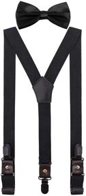 img 3 attached to 👔 CEAJOO Adjustable Black Groomsmen Suspenders: Men's Accessories for Ties, Cummerbunds & Pocket Squares