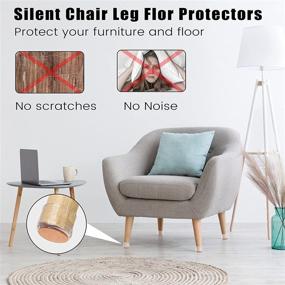 img 3 attached to 🪑 26PCS High Transparency Silicone Furniture Feet Protector Pads with Felt Pads - Floor Protection Against Scratches and Noise, Smooth Moving Chair Feet (26, Transparent)