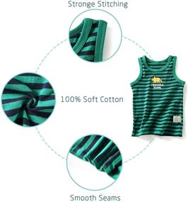 img 2 attached to 🦖 Dive into Style with Evercute: Sleeveless Boys' Dinosaur Cotton Clothing