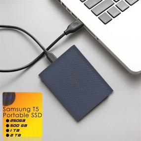 img 3 attached to 📦 Корпус Rancco для Samsung T5/T3 SSD - Защитный корпус для портативных SSD-накопителей Samsung T5 T3 T1 - Антицарапающийся, ударопрочный, сверхтонкий, размером 3x2.4x0.45 дюйма.