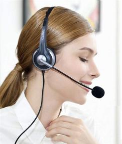 img 2 attached to 📞 Callez C300C1 Corded Telephone Headset Monaural: Noise Canceling Mic, Compatible with Plantronics/Cisco IP Phones