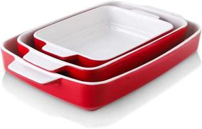 img 4 attached to KOOV Bakeware Ceramic Casserole Rectangular