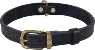 corspet grain liquored leather collar logo