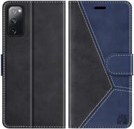 📱 caislean wallet case for samsung galaxy s20 fe 5g (6.5 inch) - navy blue, rfid blocking, credit card holder, kickstand, magnetic protection - pu leather flip cover with soft tpu shell logo