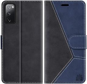 img 4 attached to 📱 Caislean Wallet Case for Samsung Galaxy S20 FE 5G (6.5 inch) - Navy Blue, RFID Blocking, Credit Card Holder, Kickstand, Magnetic Protection - PU Leather Flip Cover with Soft TPU Shell