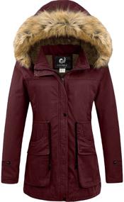 img 4 attached to 🧥 CHERFLY Women's Winter Hooded Puffer: Fashionable Outerwear for Ladies