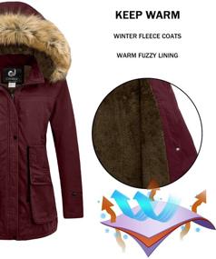 img 1 attached to 🧥 CHERFLY Women's Winter Hooded Puffer: Fashionable Outerwear for Ladies