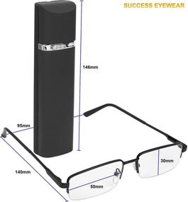 img 3 attached to Thin and Lightweight Reading Glasses with Spring Hinges, Ideal for Men and Women - Includes Protective Cases