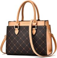 👜 women's print leather satchel handbag - handbags & wallets for women logo