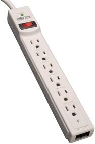 img 1 attached to Reliable Tripp Lite 6-Outlet Surge Protector Power Strip - Black with 8ft Cord, Tel/Modem Protection, RJ11, $20,000 INSURANCE (TLP608TEL)