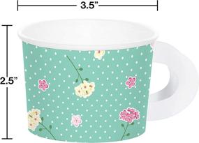 img 3 attached to Stylish and Convenient: (16 Pack) Floral Tea Time Party Paper Cups with Handles - Includes Bonus Party Planning Checklist!