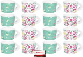 img 4 attached to Stylish and Convenient: (16 Pack) Floral Tea Time Party Paper Cups with Handles - Includes Bonus Party Planning Checklist!