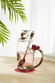 img 3 attached to Beautiful Flower Teacup: Must-have Transparent Gift for Moms!