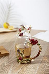 img 2 attached to Beautiful Flower Teacup: Must-have Transparent Gift for Moms!