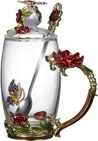 img 4 attached to Beautiful Flower Teacup: Must-have Transparent Gift for Moms!