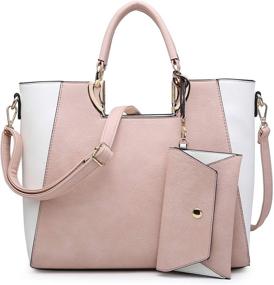 img 4 attached to Dasein Women's Designer Satchel Shoulder Handbag - Handbags, Wallets & Totes