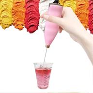 handheld electric stirrer for epoxy resin mixing – stainless steel drink mixer – battery powered – ideal for diy glitter tumbler cups (pink) логотип