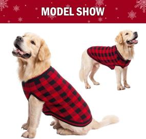 img 2 attached to 🧥 Soft Knitwear Plaid Dog Sweater - Baseball Shirt Design for Small, Medium, Large Dogs to Keep Warm in Cold Winter Days