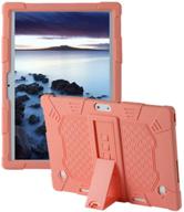 📱 hminsen case for yellyouth 10.1 inch silicone adjustable stand cover compatible with foren-tek 10, pavoma 10, penen 10 inch android tablet, zonko 10.1, and kooa 10 inch tablet (pink) - improved seo logo