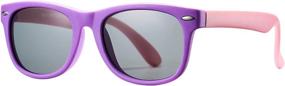 img 4 attached to 🕶️ DeBuff Kids Polarized Sunglasses: Durable TPEE Rubber Frame for Boys & Girls (Ages 3-10) - Flexible & Stylish Eyewear