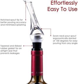 img 1 attached to 🍷 Enhance Your Wine Experience with Vintorio Wine Aerator Pourer - Ultimate Aerating Pourer and Decanter Spout (Silver)