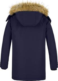 img 3 attached to ZSHOW Winter Quilted Faux Fur Hooded Boys' Clothing ~ Jackets & Coats