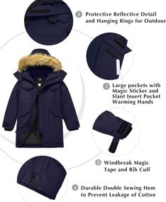 img 1 attached to ZSHOW Winter Quilted Faux Fur Hooded Boys' Clothing ~ Jackets & Coats