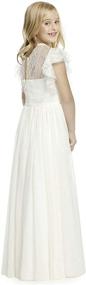 img 3 attached to AbaoSisters Flutter Sleeves Line Flower Girls' Clothing: Delightful Styles for Elegant Occasions