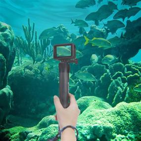 img 2 attached to 📸 Smatree F3 Floating Carbon Fiber Hand Grip: The Ultimate Action Camera Accessory for GoPro Hero 9/8/7/6/5, AKASO, SJCAM, APEMAN, DJI OSMO Action Camera, and More!