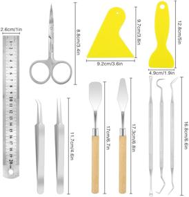 img 3 attached to 🔧 11-Piece Homgaty Craft Vinyl Weeding Tools Set for Efficient Vinyl, Silhouettes, Cameos, Lettering, and Splicing - Basic Vinyl Tool Kit