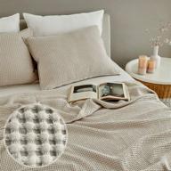 🛏️ mhd korean modal waffle blanket: breathable, lightweight, skin-friendly & soft (beige, 82" x 105") logo