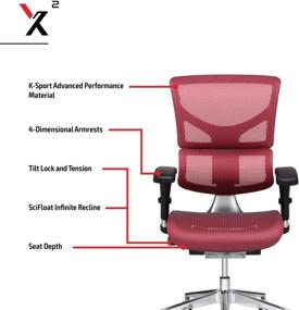 img 2 attached to 🪑 White K-Sport Mesh X2 Executive Task Chair by X Chair